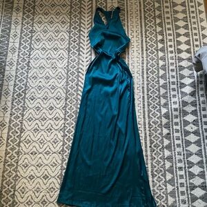 Y2K Teal Evening Gown